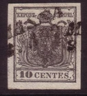 1850 ANK 2 HP I a 10 Centes schwarz unterlegte Mitte gest. MASSA breitrandig