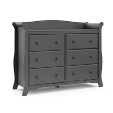 Avalon 6 Drawer Gray Dresser - Stylish Nursery Chest for Kids' Room