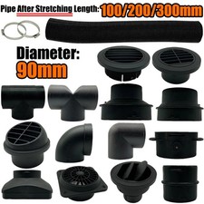 90mm Car Air Diesel Heater 1M/2M Duct Pipe Hose Outlet Exhaust Joiner Connector