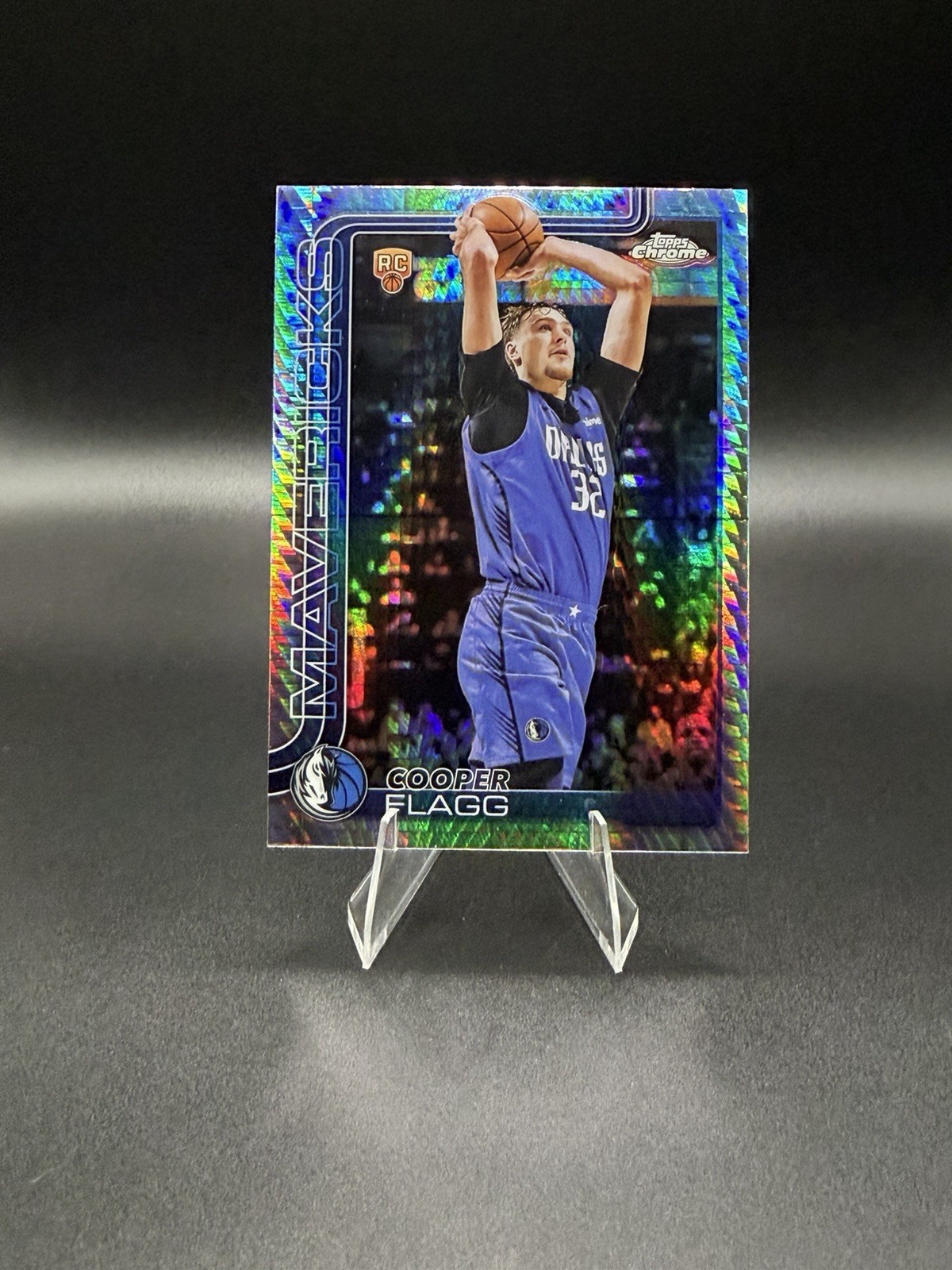 2025-26 Topps Chrome Cooper Flagg RC Prism Refractor Rookie #251 Mavericks