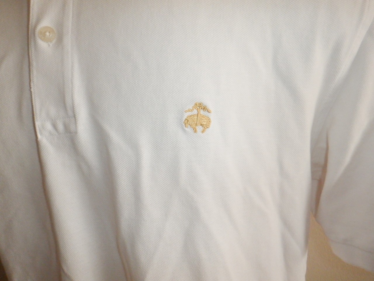 Men's Brooks Brothers 346 Performance sz XL White Mesh Cotton SS Polo Shirt thumbnail 3