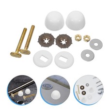2 Sets Toilet Floor Bolts Replacement Kit Bowl Caps Cover Fixing
