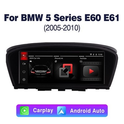 Display Screen iDrive for BMW E60/E61/E90/E91/E92/E93 CCC Android Auto CarPlay