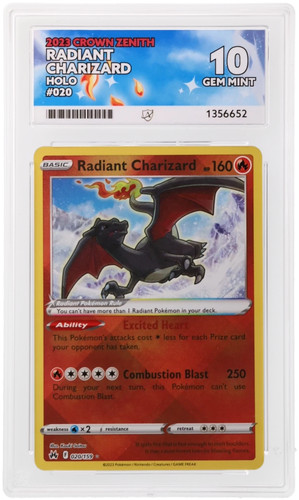 Radiant Charizard graded ACE 10 for sale on eBay