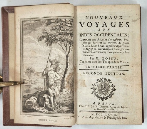 Bossu 1786 Reise Louisiana Territorium Nouveaux Voyages Indes Occidentales - Bild 1 von 3