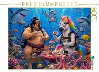 Calvendo Puzzle Sumoringer Und Einhorn Auf Tauchgang | 1000 Teile Lege-GrößE 64X