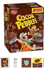 Post Cocoa Pebbles Cereal, Made With Real Cocoa, 38 Ounce Box
