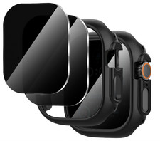 2 2-Pack for Apple Watch Ultra 3/2/1 49Mm Case  Privacy Tempered Glass Screen P