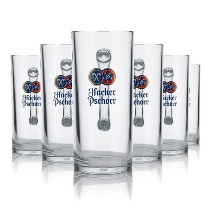 6x Hacker Pschorr Glas 0,3l Bierkrug Humpen Seidel Gläser Set Brauerei Bayern