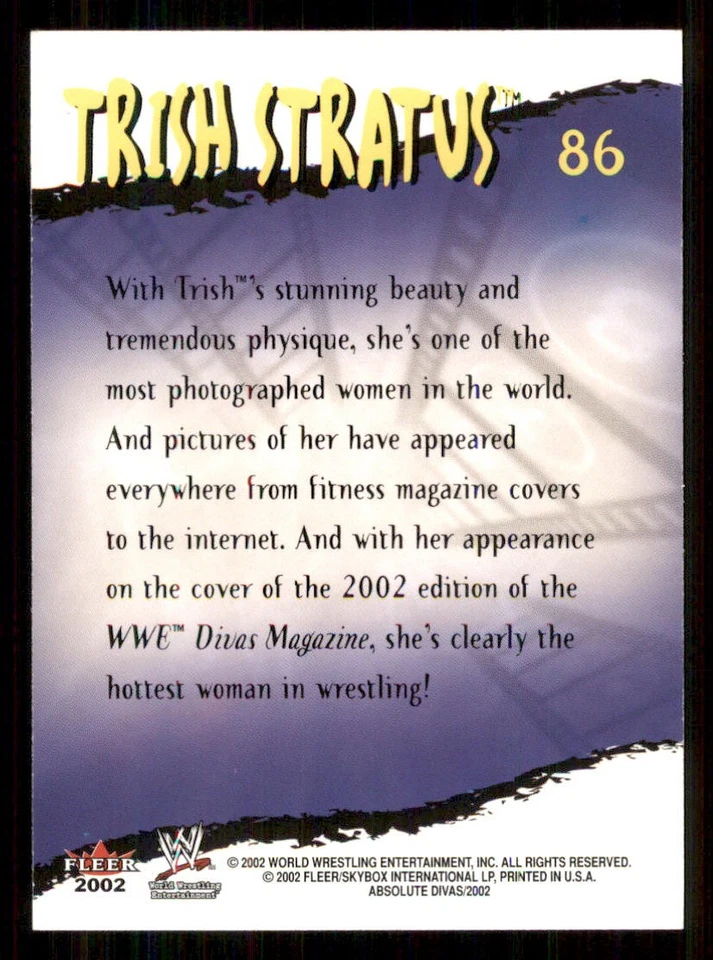 2002 Fleer WWE Absolute Divas #86 Trish Stratus GOF - Image 2 of 2