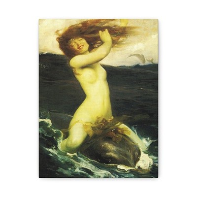 Herbert James Draper (1863-1920) The Foam Sprite 1895 - Canvas Wall Art