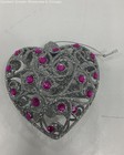 Silver Toned Heart Shaped Holiday Ornament — photo 2