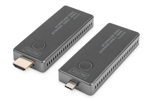 DIGITUS Wireless Video-Extender Set - 30 m Reichweite - Ultra-HD 4k/30Hz - Sende