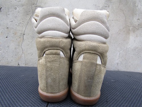 Isabel Marant Women's High-top Brown Bekett Suede Wedge Sneakers EU 38 | US 8 - Picture 9 of 10