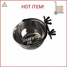 MidWest Homes for Pets Snap'y Fit Stainless Steel Food or Water Bowl, Holds 10 O