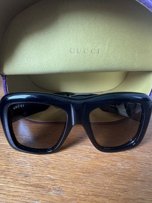 Gucci GG0498S Sonnenbrille Sunglasses Black-Brown mit Etui