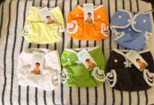 6 Thirsties Duo Wrap 2 Bummis Super Whisper Cloth Diaper Covers Lot 8 NWT
