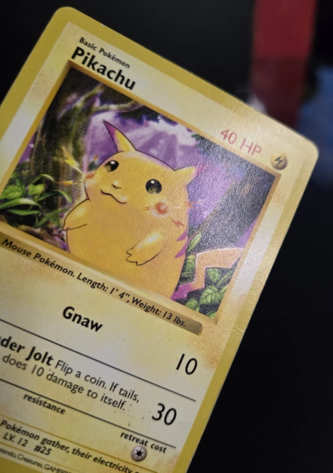 Pokémon TCG - "RED CHEEKS" SHADOWLESS PIKACHU - #58 - BASE SET 1999 - WOTC - MP - Image 4 of 4