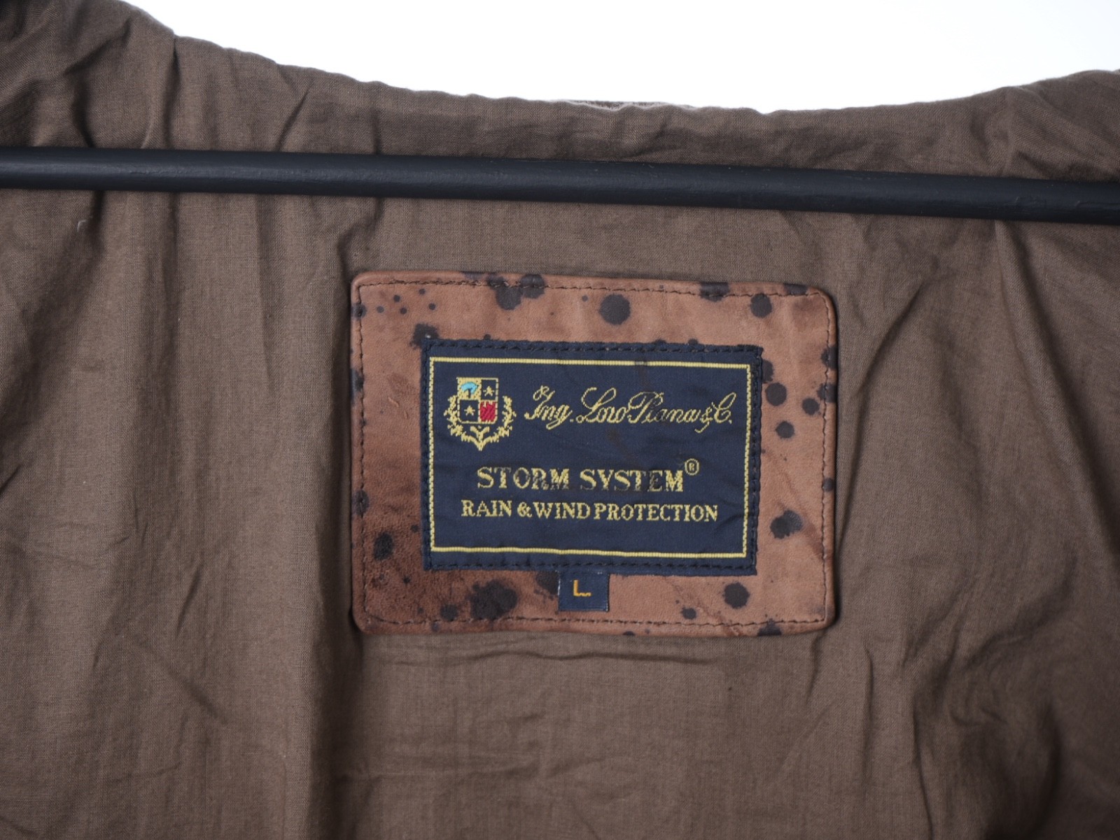 RARE Loro Piana brown camouflage cotton leather hunting coat image 7