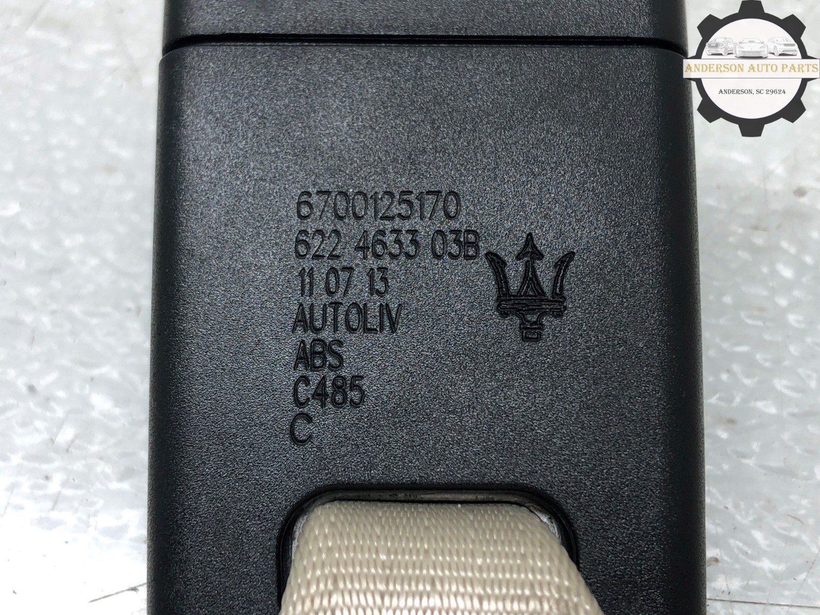 2014-2021 MASERATI QUATTROPORTE REAR SEATBELT SEAT BELT BUCKLE SET X3 OEM