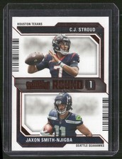 2023 Panini Contenders #4 C.J. Stroud / Jaxon Smith-Njigba Round Numbers Red