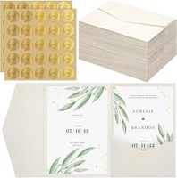 Papier Pocketfold UmschläGe 50 StüCk Selbstklebend FüR DIN A6 Einladungskarten