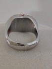 ​David Sigal Stainless Steel Red Pave Crystal Lips Cocktail Statement Ring Sz 8 — photo 4
