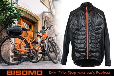 KTM Sport Jacke windbeständig wärmend sehr leicht körperbetont Fahrrad Freizeit