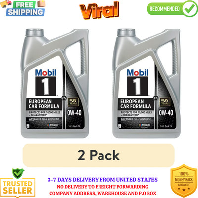Mobil 1 FS European Car Formula Full Synthetic Motor Oil 0W-40 5 Quart