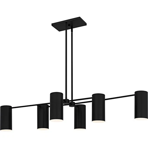 Matte Black  Linear Chandelier from the Foreland Collection - Picture 1 of 7