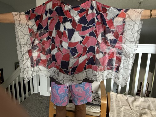 Silk GUCCI Poncho/scarf - Picture 3 of 10