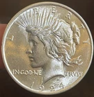 1924 P Peace Silver Dollar ~ BRILLIANT MS with BU LUSTER!! 90% Silver $1