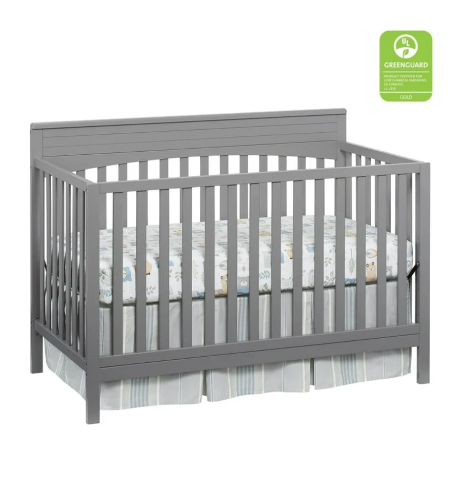 Berço Cunas Para Bebes Conversível Cama Para Niños Marco Madeira Cinza NOVO - Imagem 4 de 4