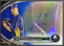 2013 Bowman Platinum Prospects Blue Refractor John Hellweg Rookie Auto RC /199