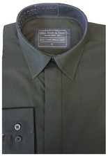 Boys Formal Suit Shirts, (BLACK) Page Boy Wedding Prom Cotton Blend Kids Shirt