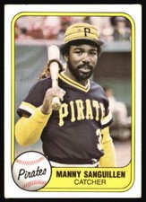 1981 Fleer Manny Sanguillen #376 Pittsburgh Pirates