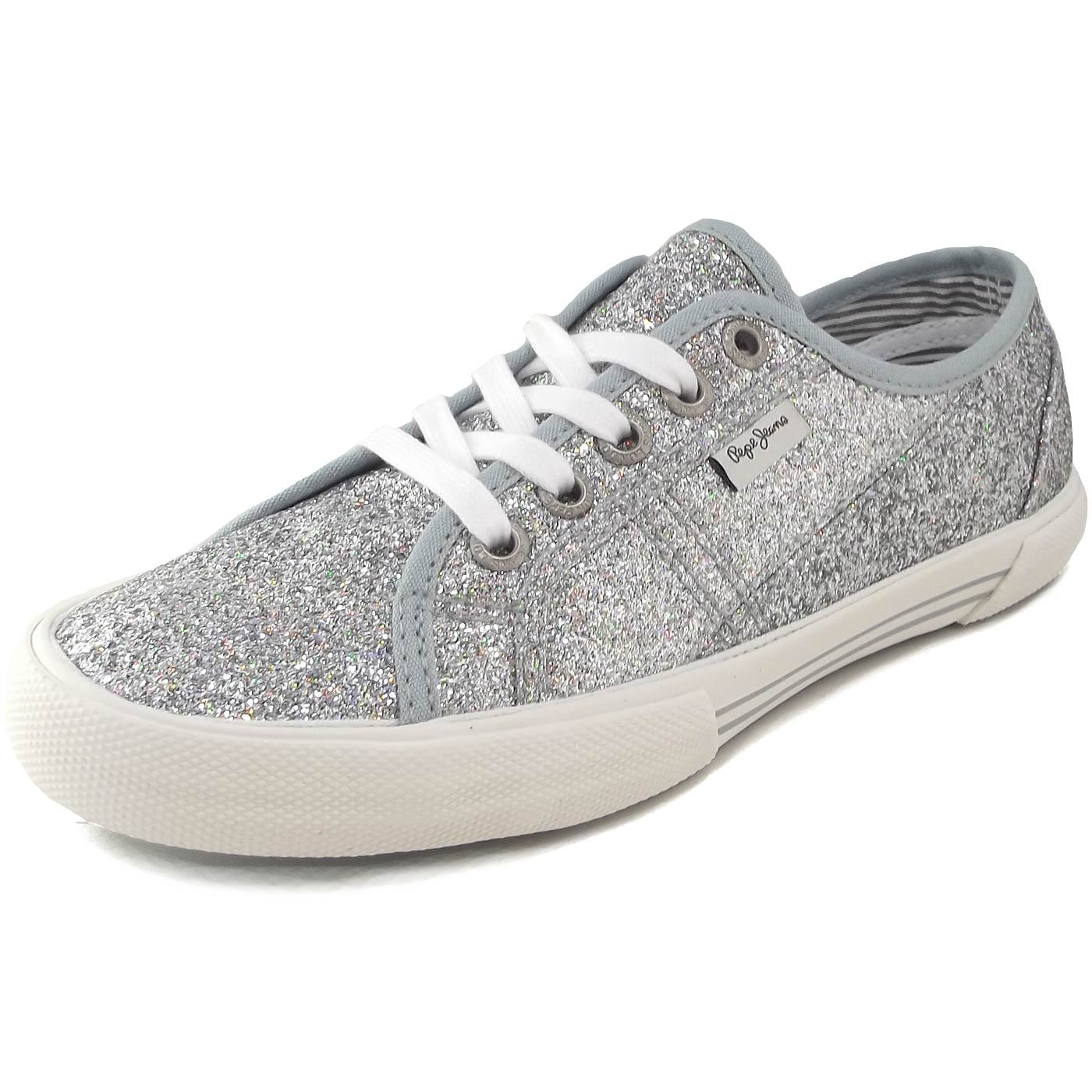 Pepe Jeans Aberlady Flash Damen Sneakers silber (silver) Pepe Jeans Aberlady Flash Sneakers Damen Sneakers Flash silber (silver) 811127
