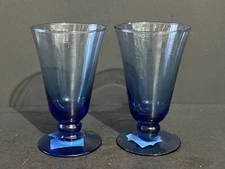 MIKASA DOMAIN BLUE Juice Glasses Lot of 2 - New with Tags