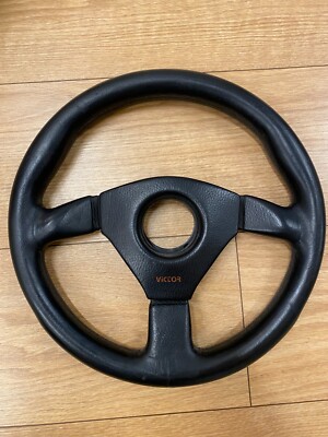 VICTOR KBA 70147 RARE OLD RETRO STEERING WHEEL GENUINE LEATHER