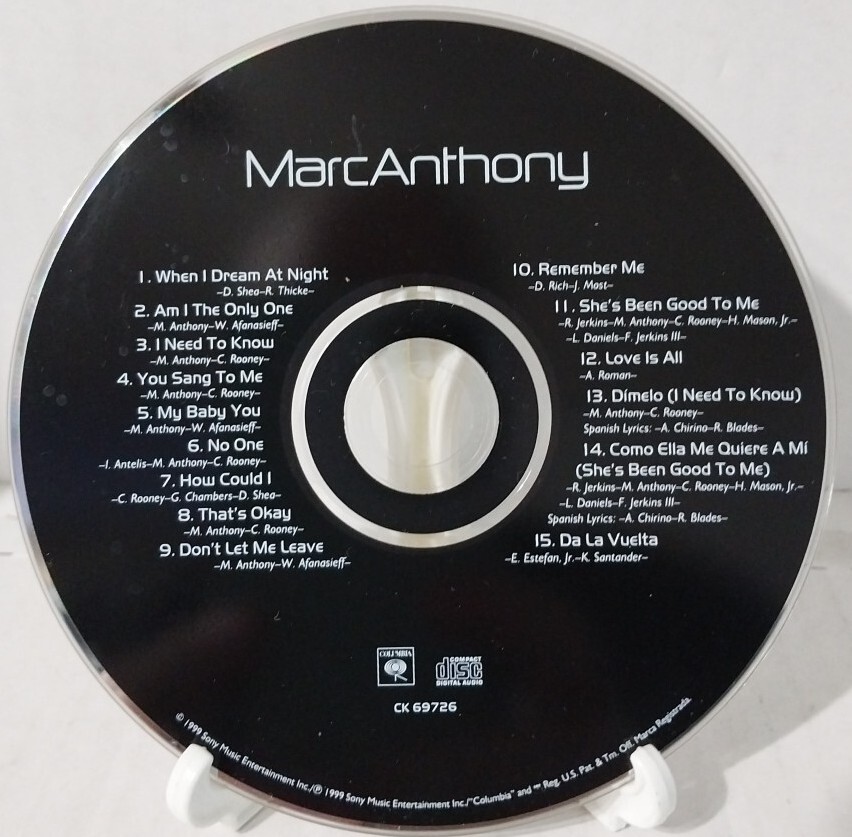 Marc Anthony by Marc Anthony (CD Disc Only)