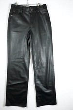 Zara ZW FAUX LEATHER  90S WIDE LEG PANTS 8