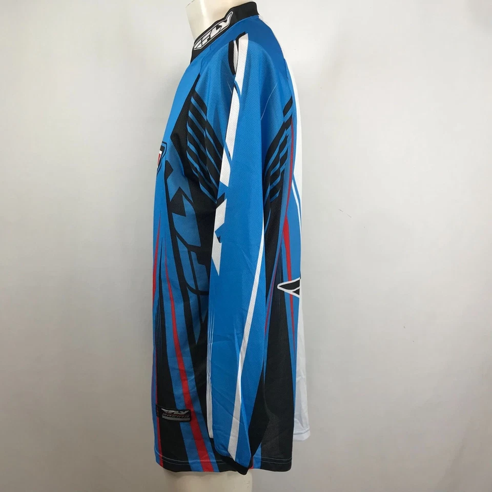 CAMISETA MASCULINA FLY - MANGA LONGA AZUL MÉDIA GOLA V RACING LITE - Imagem 2 de 4