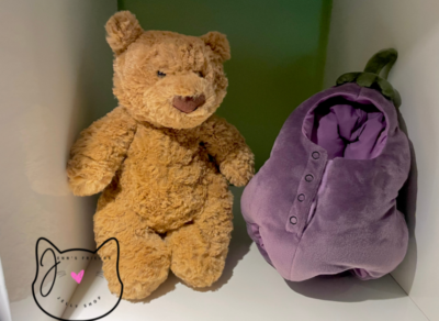 Jellycat Aubergine EGGPLANT BARTHOLOMEW BEAR New BNWT RETIRED