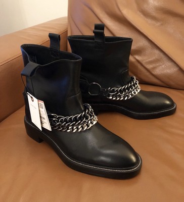 zara ankle boots with chains