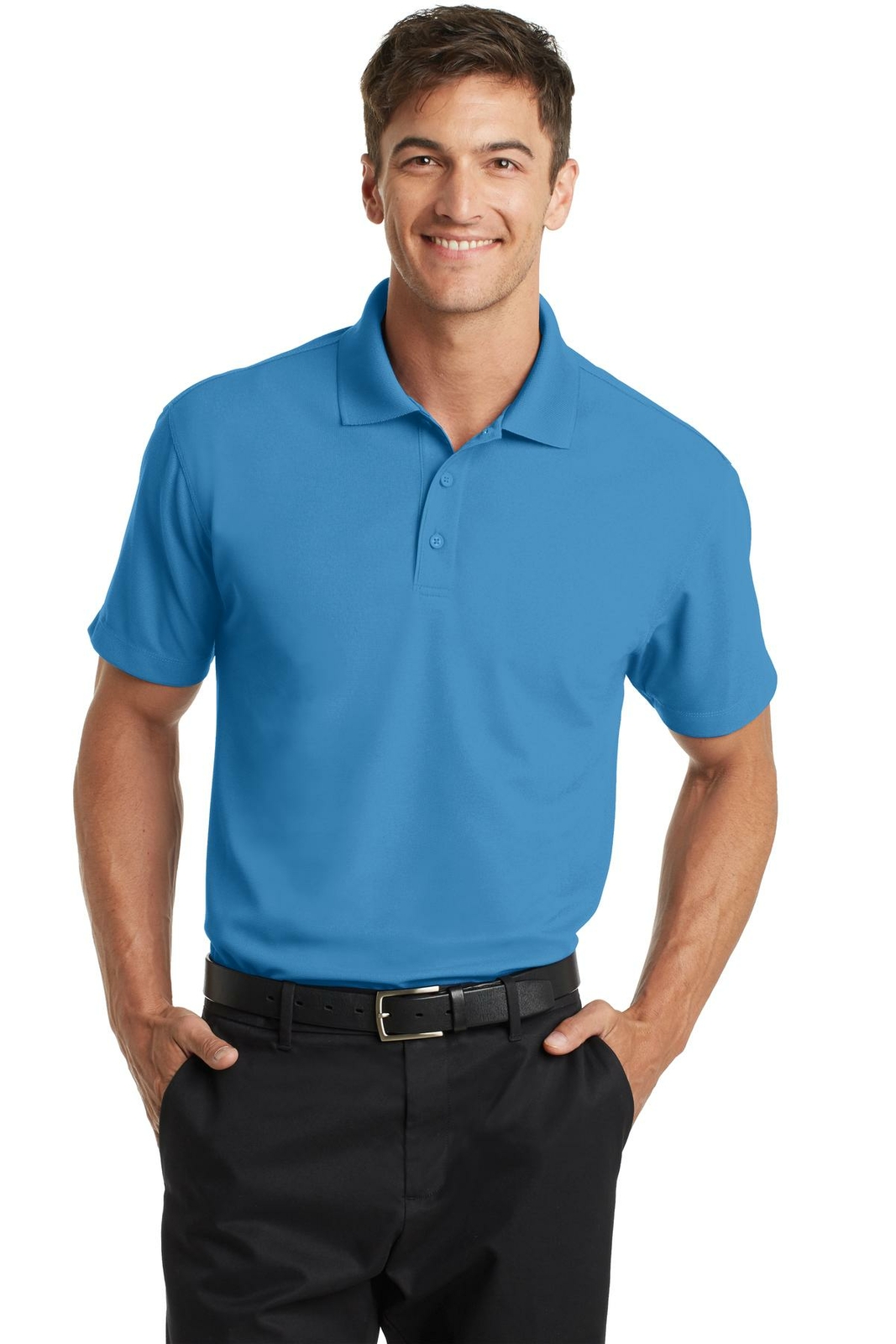 Port Authority K572 Mens Short Sleeve Dri-Fit Moisture Wicking Grid Polo Shirt