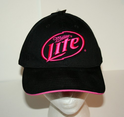Miller Lite Beer Black Hot Pink Womens 