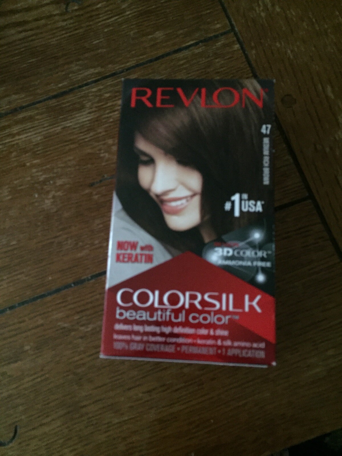 Revlon ColorSilk Medium Rich Brown 47 Hair Color with Conditioner  -image