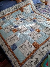 Baby Quilt - "Little Hunter" / Handmade / 100 Cotton