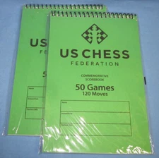 Two ~ US Chess Federation Commemorative Scorebooks
