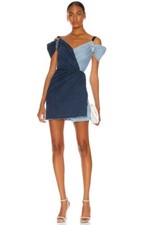 Dolce & Gabbana Women's Patchwork Denim Wrap Dress Mini Blue Size 38 IT